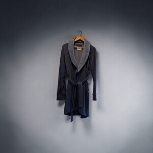 UGG Blanche II (Duffield) Robe Women's Size Large Navy Blue Soft Warm EUC